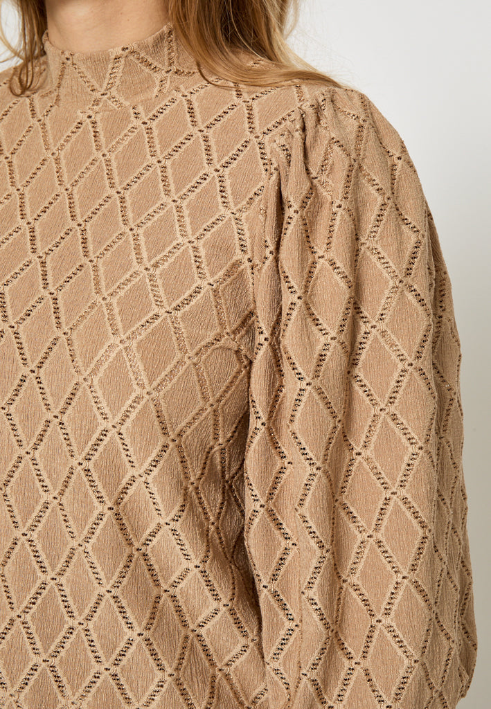 Minus MSTindera Blouse Blouse 742 Biscuit brown