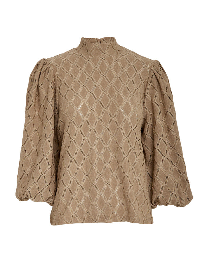 Minus MSTindera Blouse Blouse 742 Biscuit brown