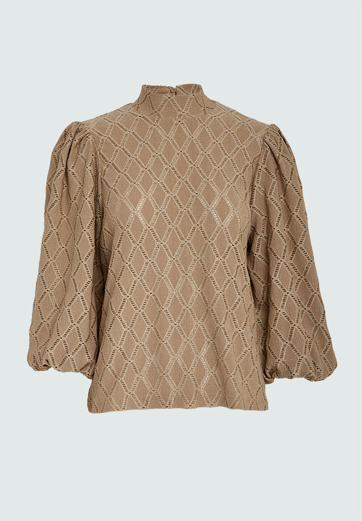 Minus MSTindera Blouse Blouse 742 Biscuit brown