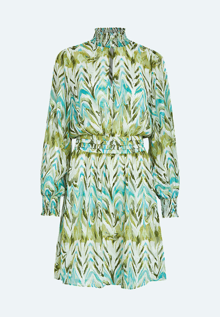 Minus MSValmia Dress Dress 3987P Olive Branch Print