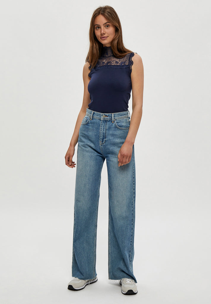 Minus MSVanessa High Neck Top 5270 Black Iris
