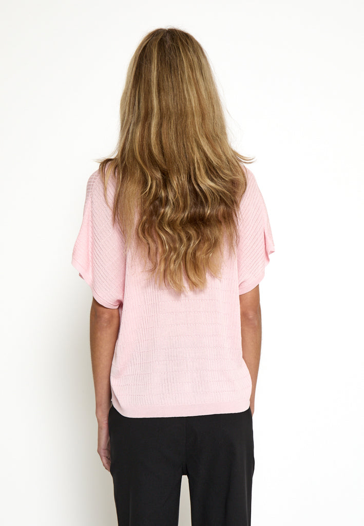Minus MSVivi Batsleeve Knit T-Shirt T-Shirt 6029 Orchid Pink