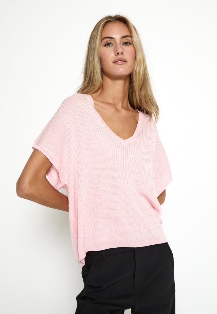 Minus MSVivi Batsleeve Knit T-Shirt T-Shirt 6029 Orchid Pink