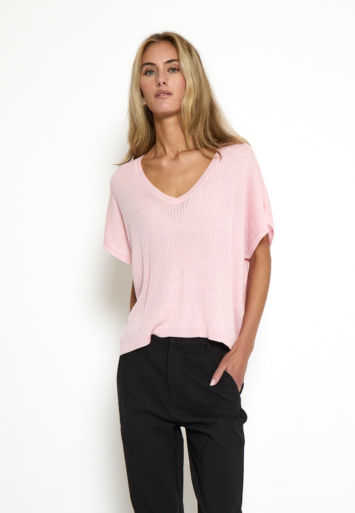 Minus MSVivi Batsleeve Knit T-Shirt T-Shirt 6029 Orchid Pink