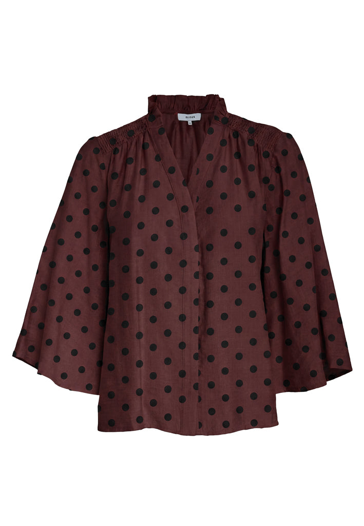 Minus MSViviana V- Neck Blouse Blouse 4009 Andorra Red