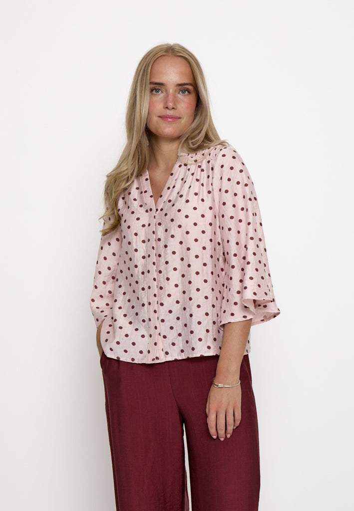 Minus MSViviana V- Neck Blouse Blouse 4036 CHERRY BLOSSOM