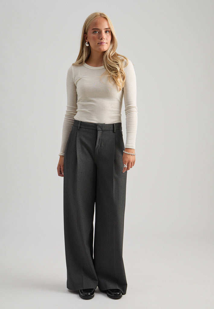 Minus MSVivianne Mid Waist Pant Pant 129 Dark Grey