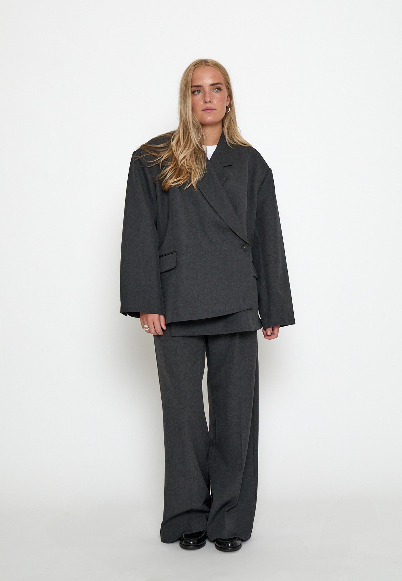 Minus MSVivianne Oversize Blazer Blazer 129 Dark Grey