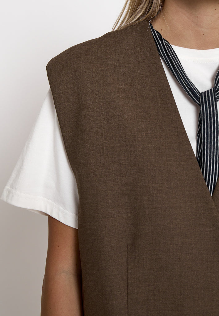 Minus MSWelma Vest Vest 3681 Tiramisu