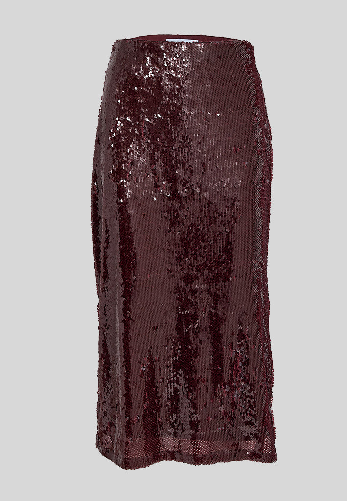 Minus MSZidda Midi Skirt Skirt 4072 Cordovan
