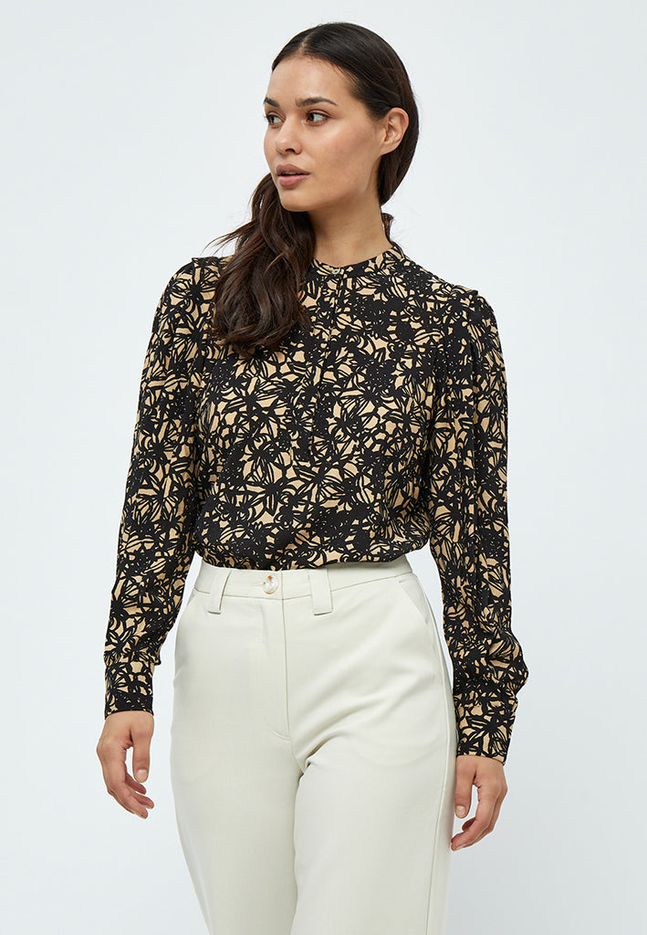 Peppercorn Malene Blouse Blouse 9000P Black Print