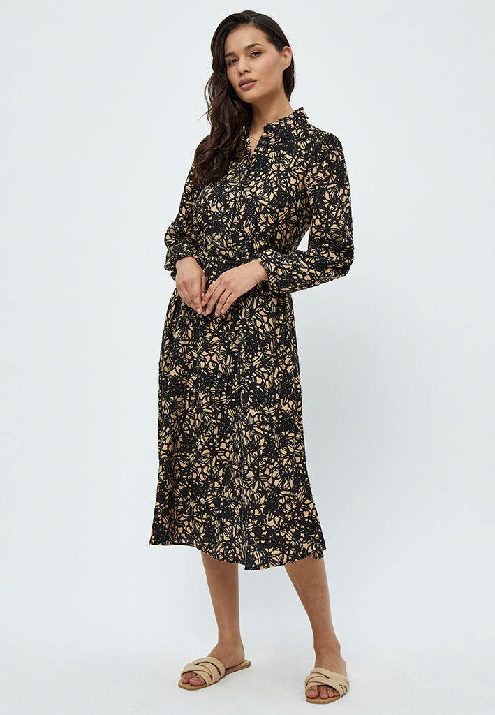 Peppercorn Malene Midi Dress Dress 9000P Black Print