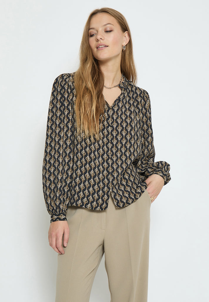Minus Marceline Shirt Shirt 4043P Nomad Sand Print