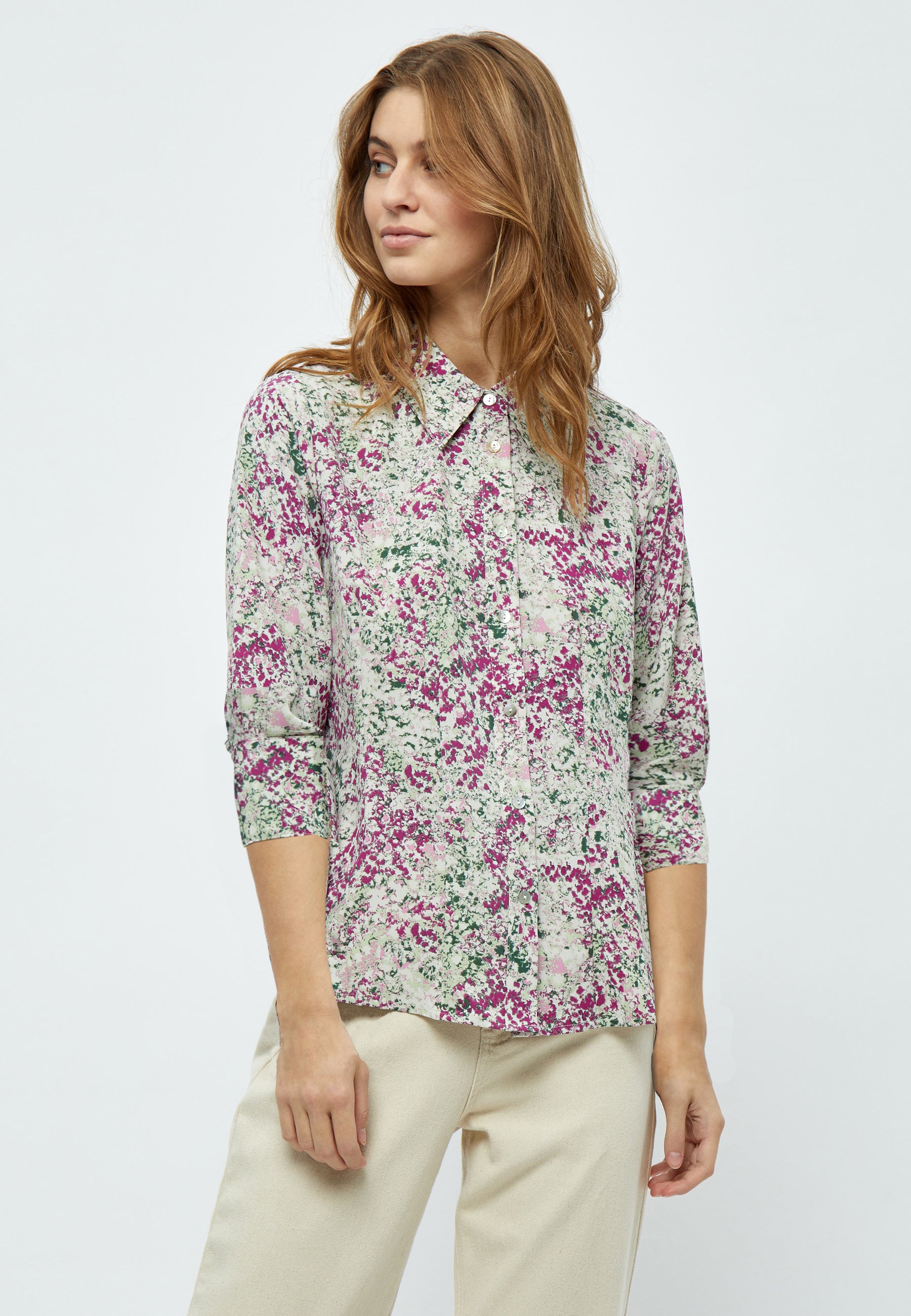 Peppercorn Marva Shirt Shirt 3254P Green Mint Print