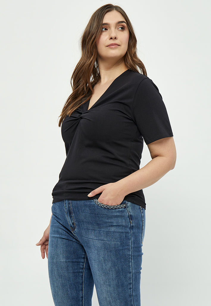Peppercorn Nina GOTS Top Curve T-Shirt 9000 Black