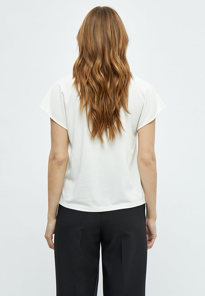 Peppercorn Octana V-Neck Cap Sleeve Top Top 0011 Gardenia