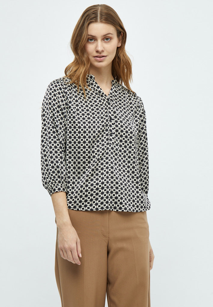 Peppercorn Odine Blouse Blouse 9000P Black Print