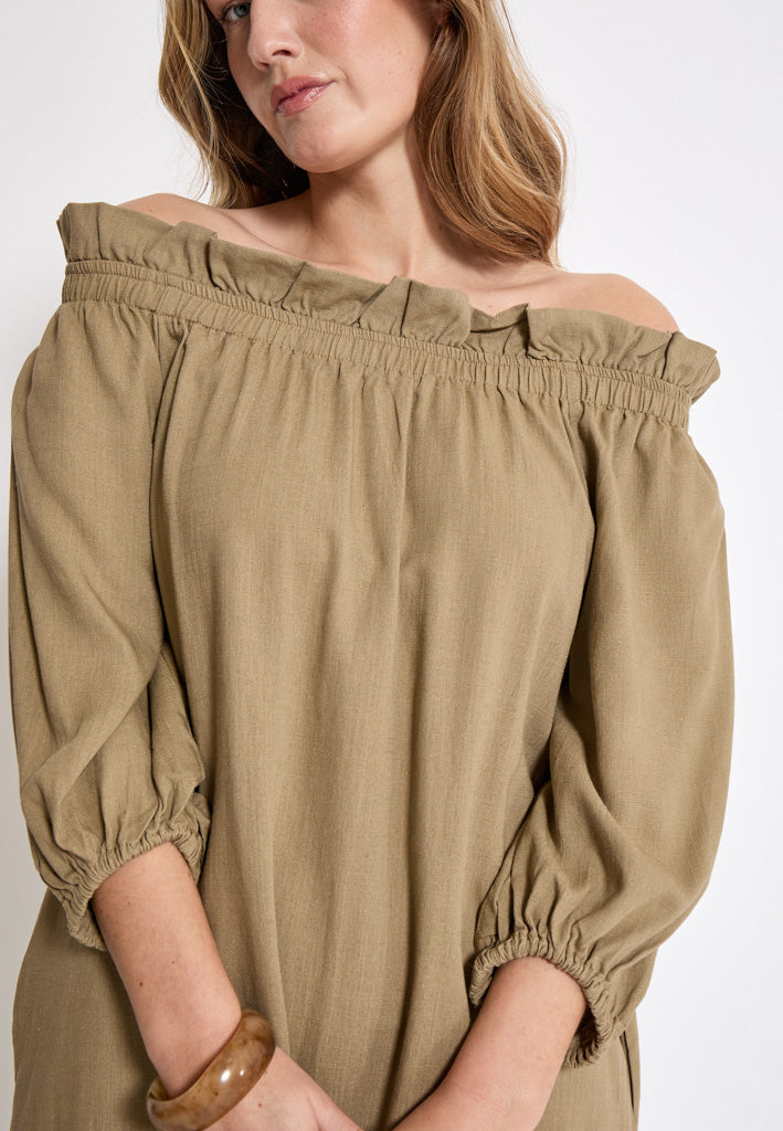 Peppercorn PCAne Dress Dress 6796 Tannin Sand