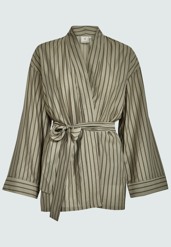 Peppercorn PCAthen Shirt Jacket 4073S Kelp Sand Stripe