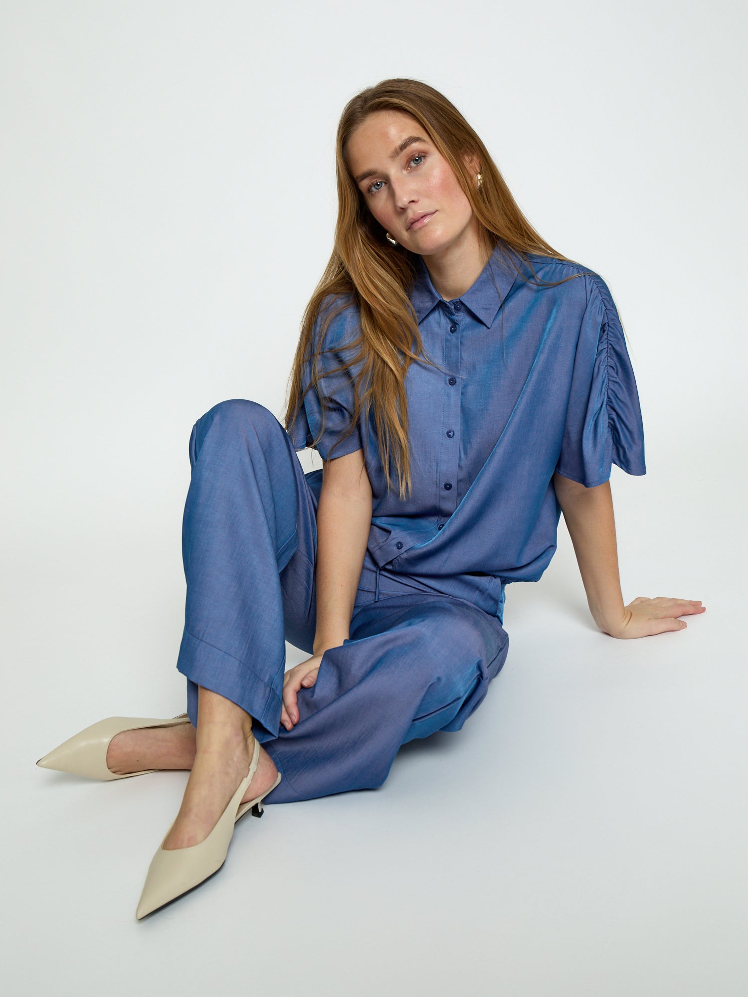 Peppercorn PCBea Pants Pant 1042 Blue Melange