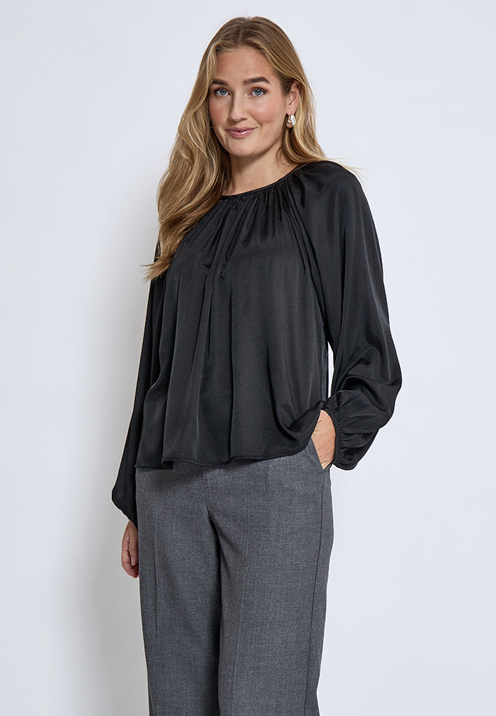 Peppercorn PCBelis Long Sleeve Blouse Blouse 9000 Black