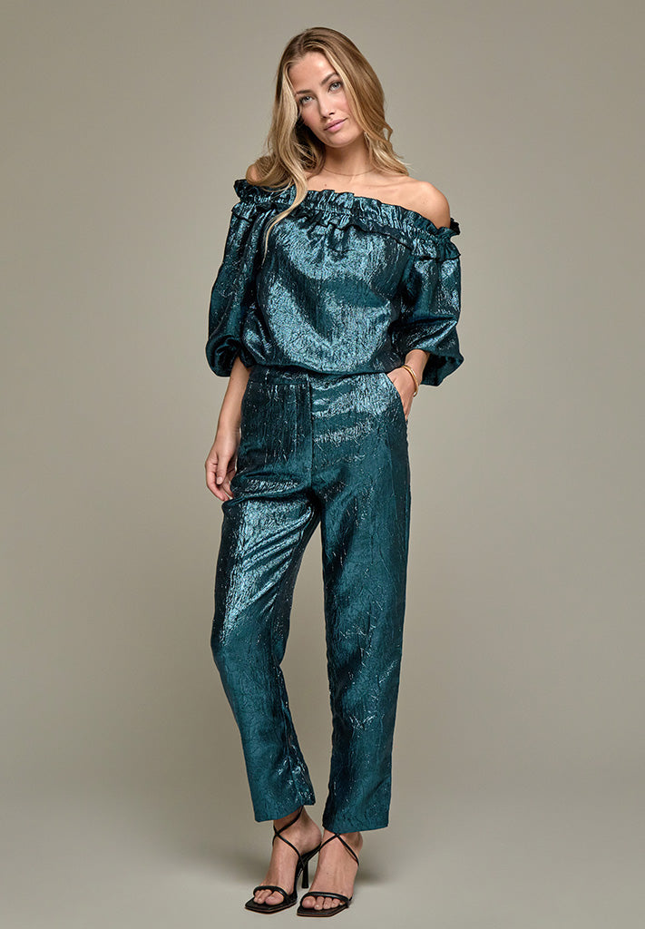 Peppercorn PCBerit Pants Pant 1521MET Smoke Blue Metalic