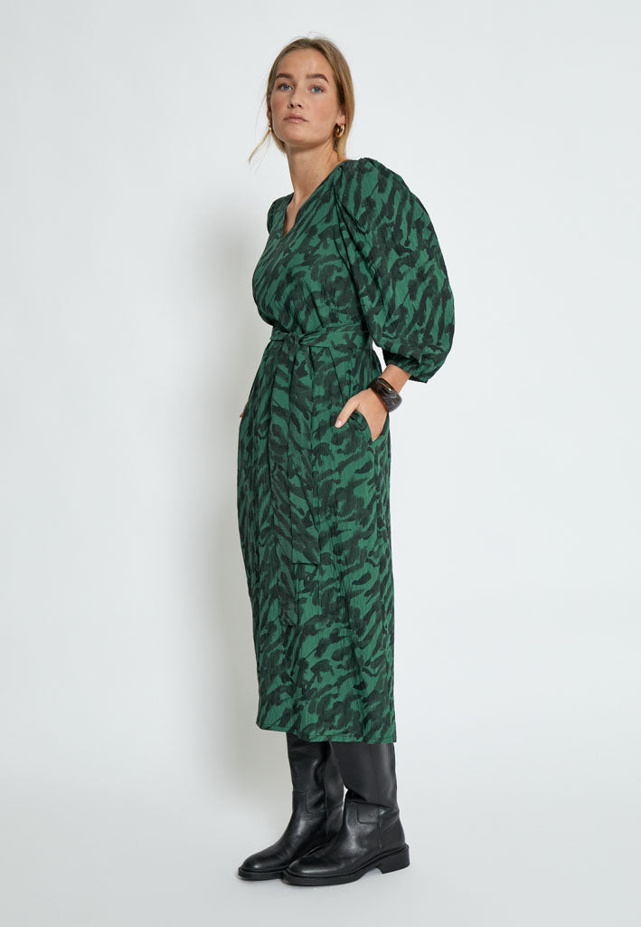 Peppercorn PCCarmina Midi Dress Dress 4112P Jungle Green Print
