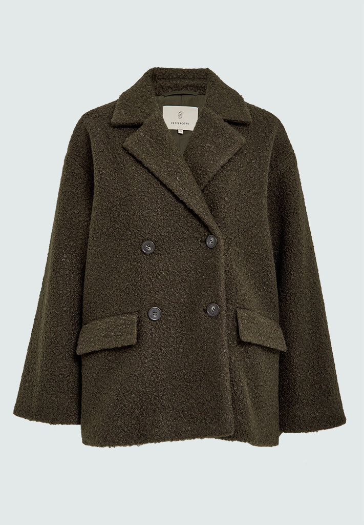 Peppercorn PCCynthia Jacket Coat 5020 CROCODILE GREEN