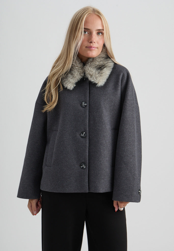 Peppercorn PCCynthia Jacket Jacket 127M Dark Grey Melange