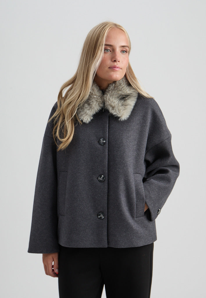 Peppercorn PCCynthia Jacket Jacket 127M Dark Grey Melange