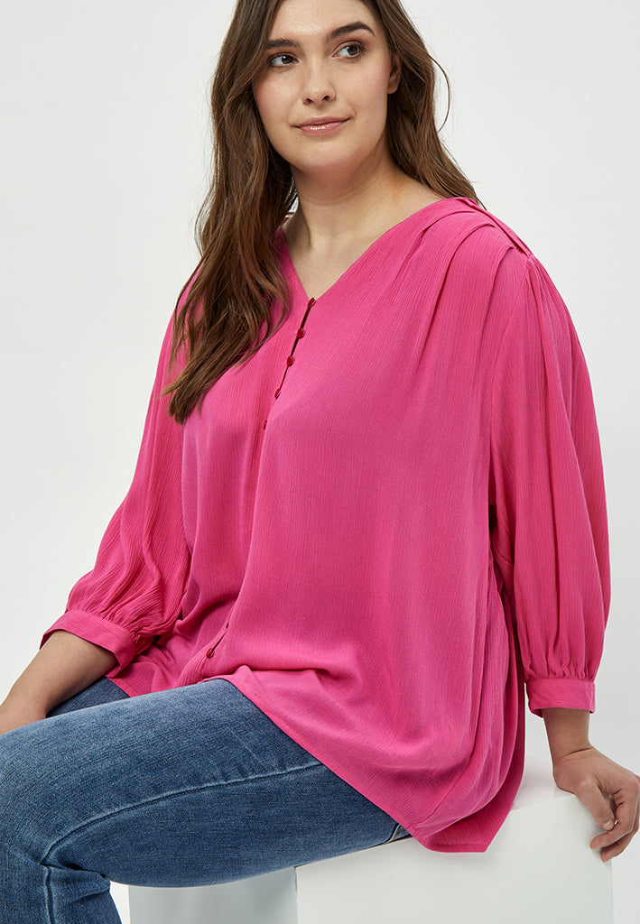 Peppercorn PCDanea Blouse Curve Blouse 4122 Magenta Pink