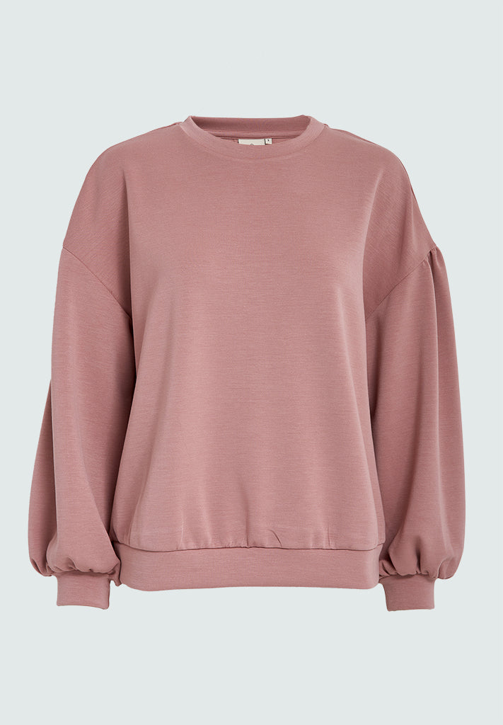Peppercorn PCDicette Balloon Sleeve Sweat Sweatshirt 4458 Ash Rose