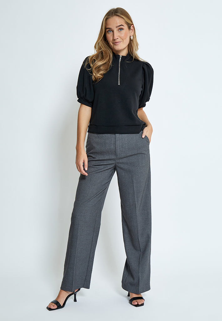 Peppercorn PCDicette Zip Sweat Sweatshirt 9000 Black