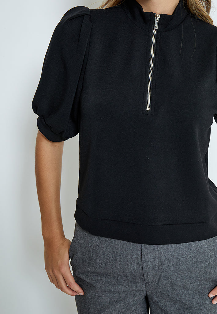 Peppercorn PCDicette Zip Sweat Sweatshirt 9000 Black