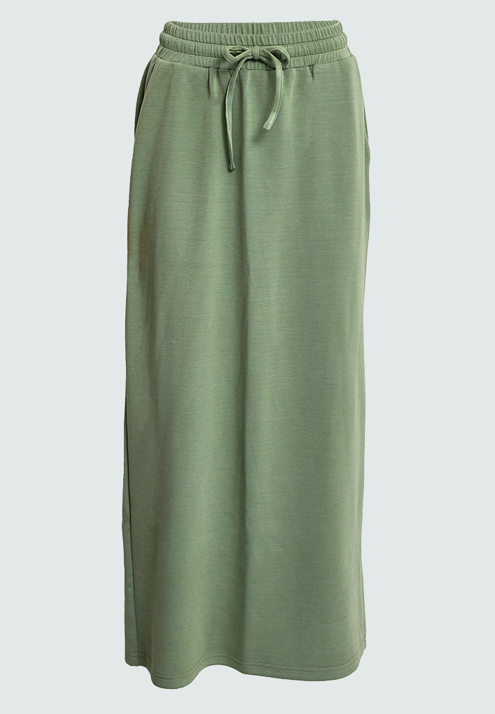 Peppercorn PCDicette long skirt Skirt 3790 Hedge Green