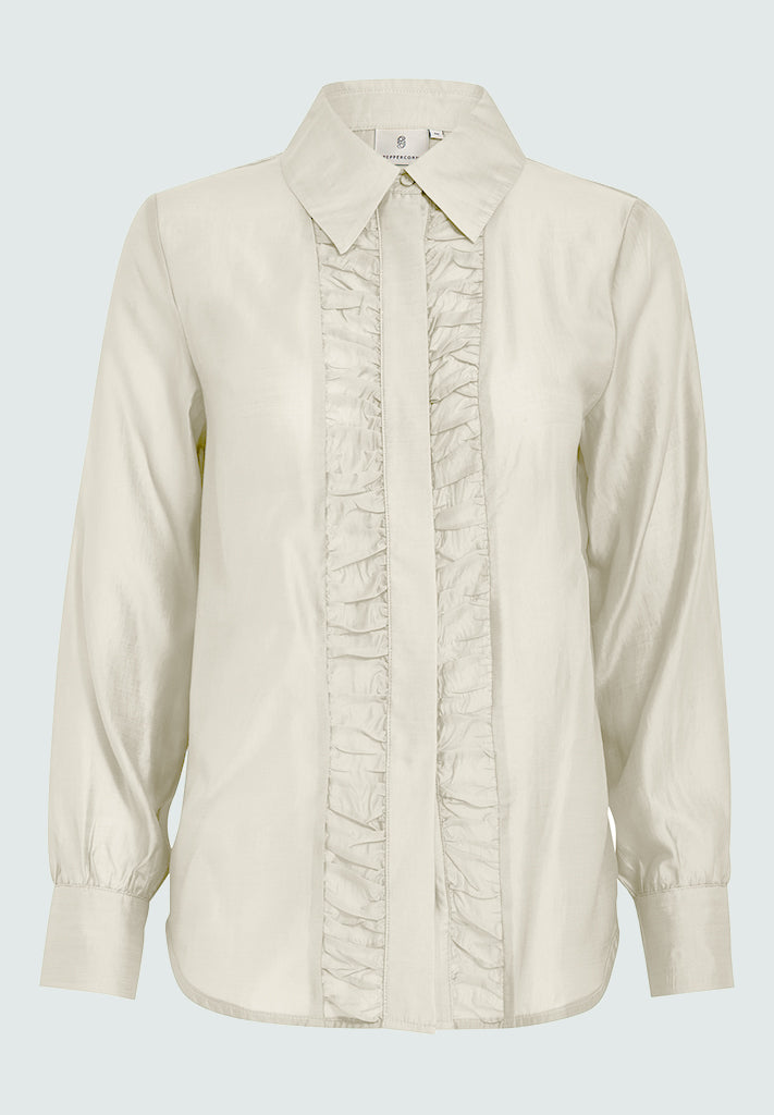 Peppercorn PCDina Long sleeve Shirt Shirt 0011 Gardenia