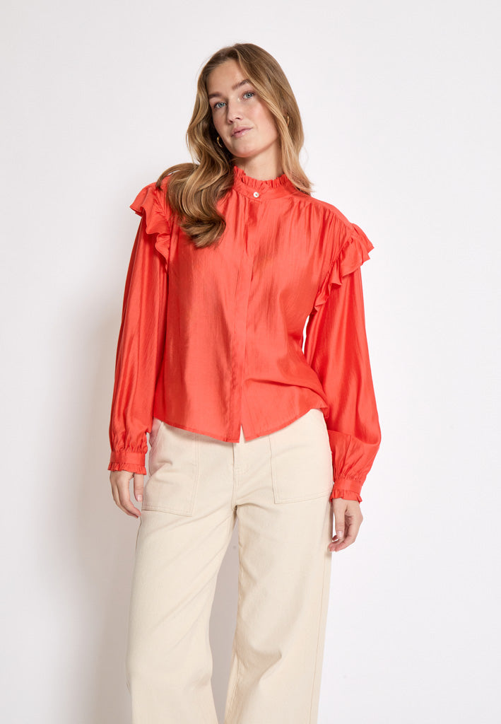 Peppercorn PCFallula Wide Sleeve Shirt Shirt 4071 GRENADINE