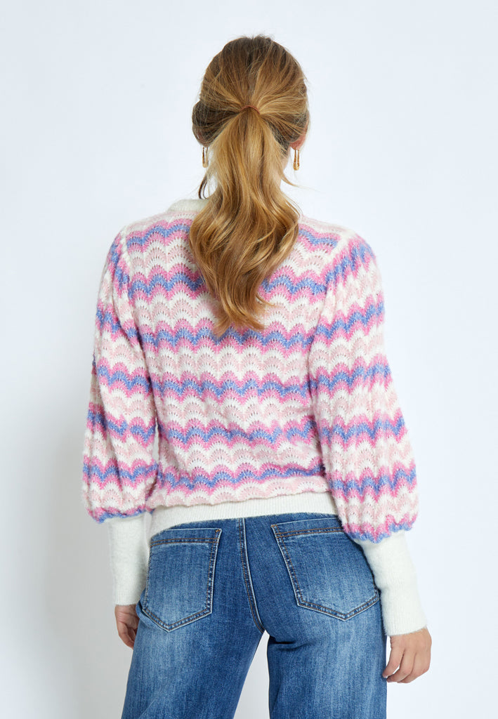 Peppercorn PCFilicia GRS O-Neck Pullover Pullover 4403S Peony Pink Stripe