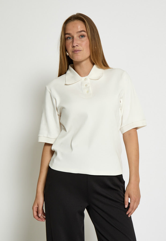 Peppercorn PCFiola GOTS Polo T-Shirt T-Shirt 235 Cloud Dancer