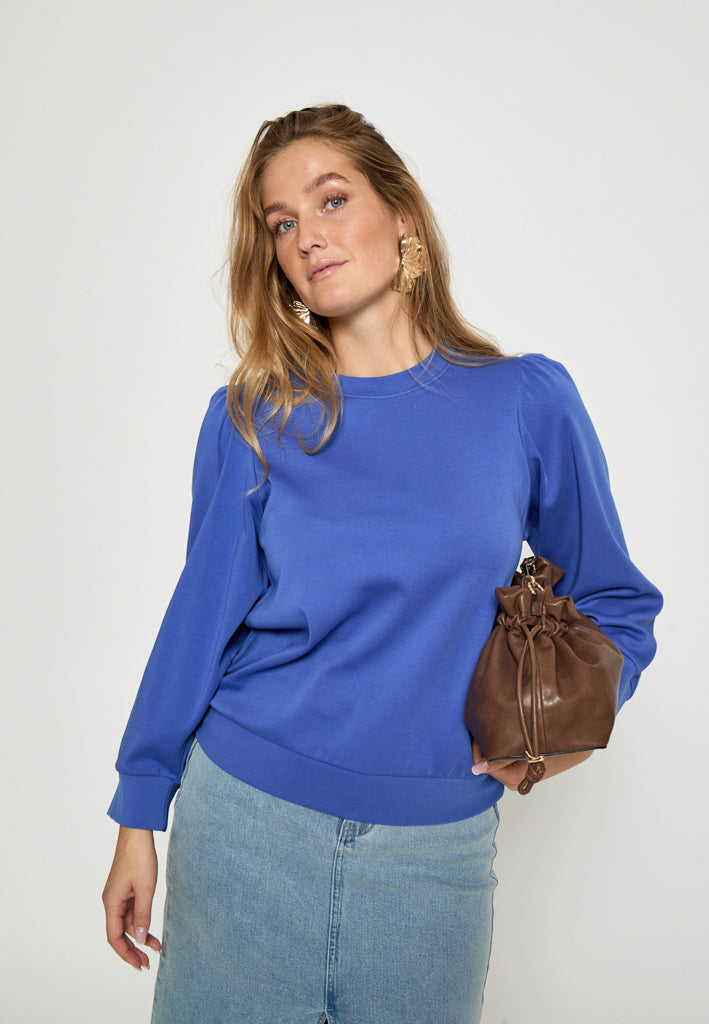 Peppercorn PCFiola GOTS Pufflsevee Blouse T-Shirt 1211 Amparo Blue