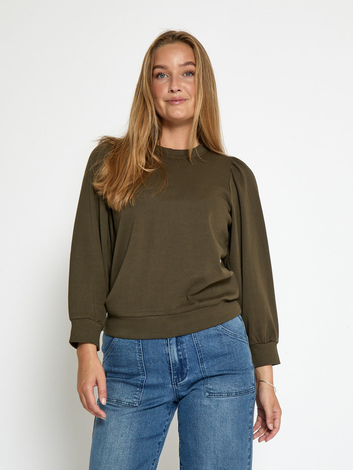 Peppercorn PCFiola GOTS Pufflsevee Blouse T-Shirt 3627 Grape Leaf