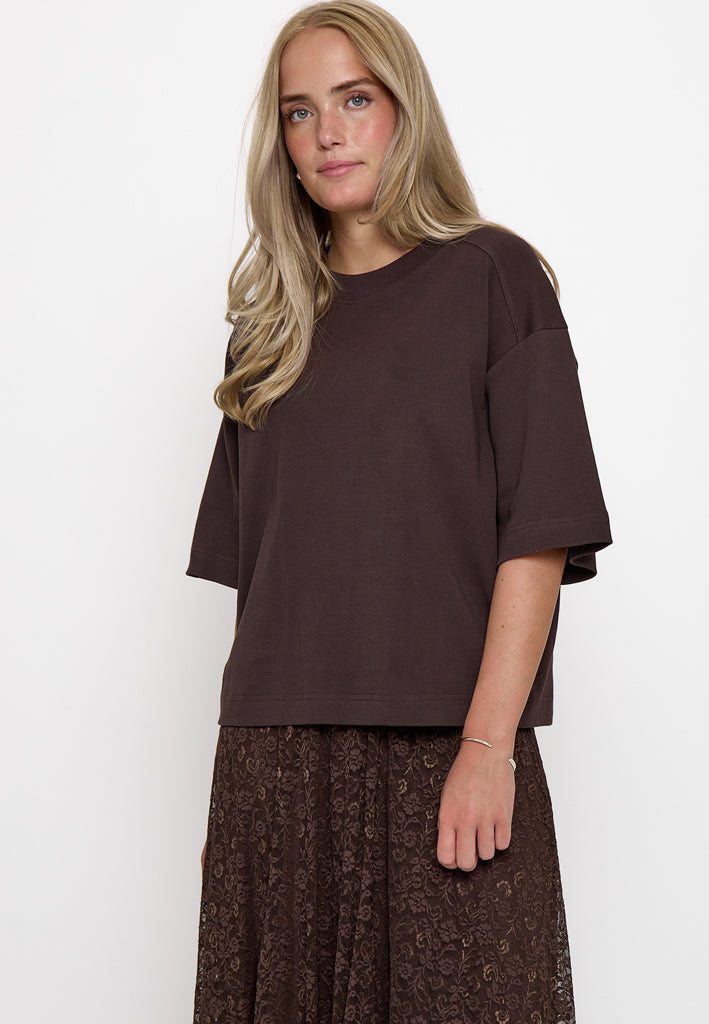 Peppercorn PCFiola GOTS T-shirt T-Shirt 3960 Java Brown