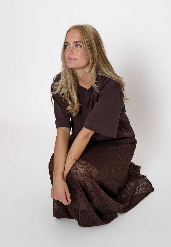 Peppercorn PCFiola GOTS T-shirt T-Shirt 3960 Java Brown
