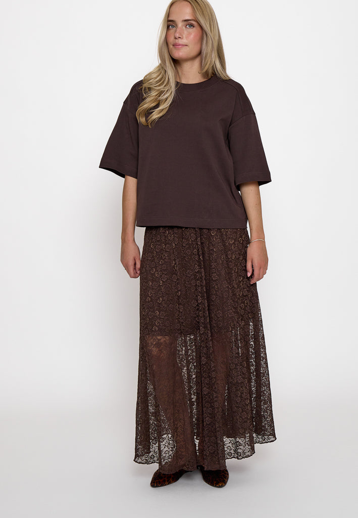 Peppercorn PCFiola GOTS T-shirt T-Shirt 3960 Java Brown