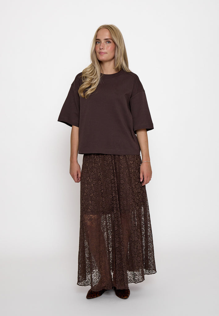 Peppercorn PCFiola GOTS T-shirt T-Shirt 3960 Java Brown