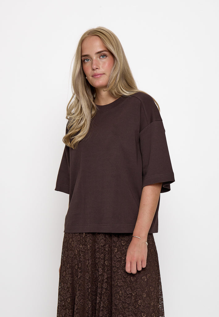 Peppercorn PCFiola GOTS T-shirt T-Shirt 3960 Java Brown