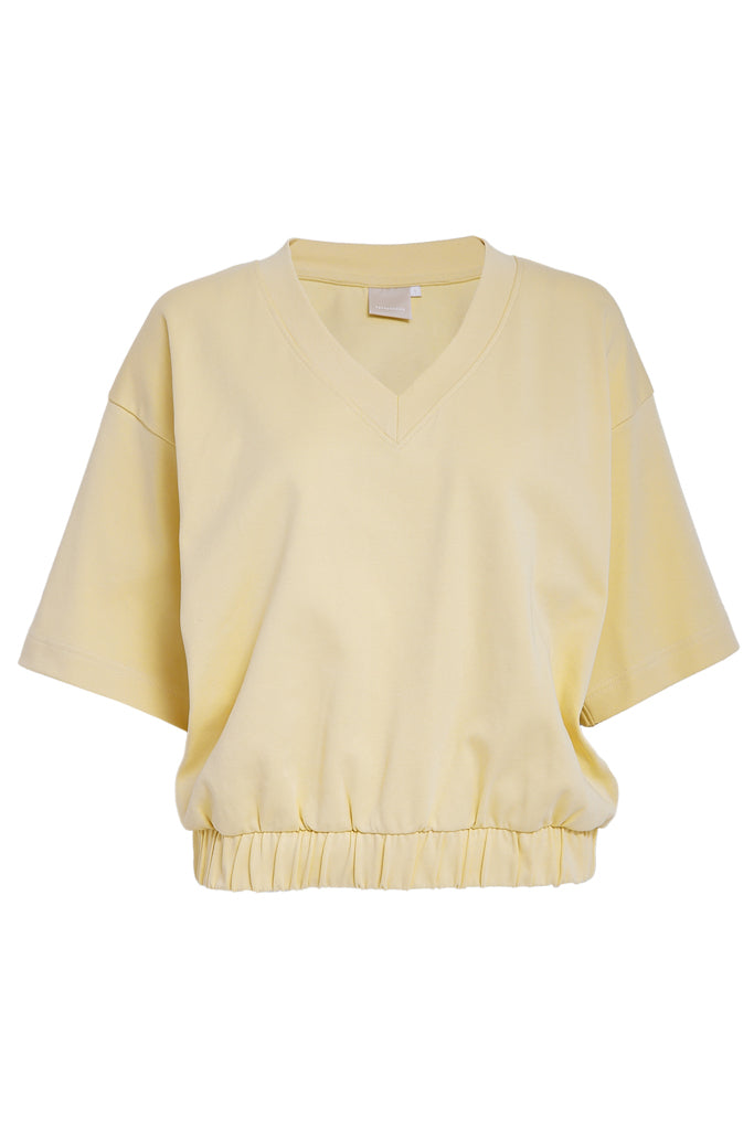 Peppercorn PCFiola GOTS V-neck Tshirt T-Shirt 267 Butter Yellow