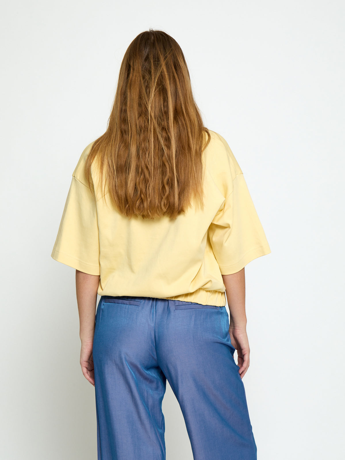 Peppercorn PCFiola GOTS V-neck Tshirt T-Shirt 267 Butter Yellow
