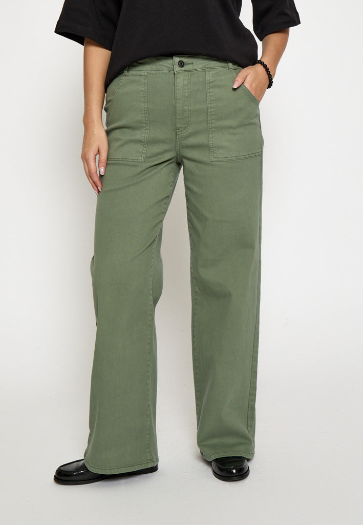 Peppercorn PCFione Straight Jeans Jeans 3790 Hedge Green