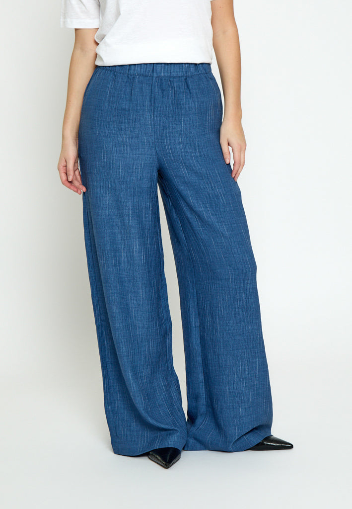 Peppercorn PCGaby Pinstripe Pant Pant 004 Mid-blue Denim